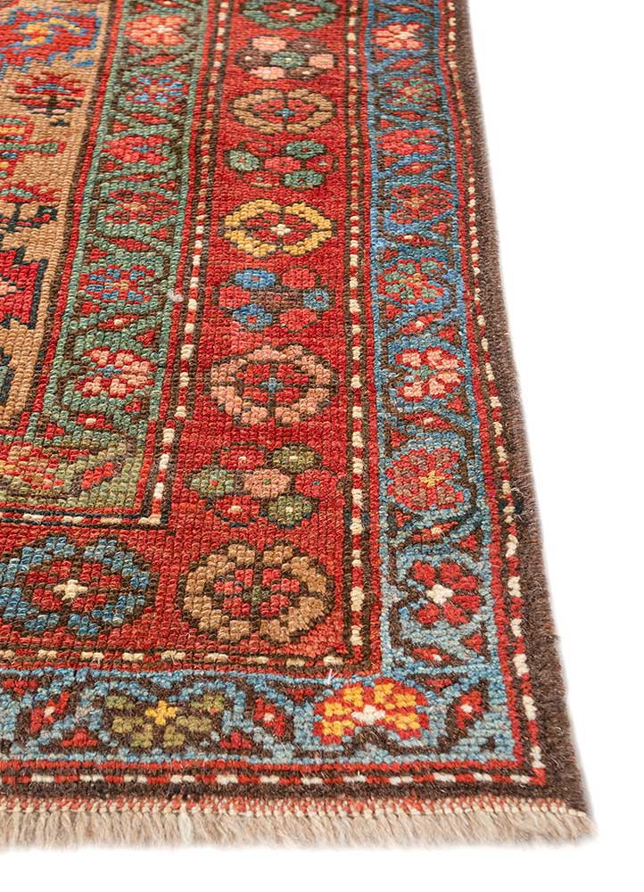 kiaan beige and brown wool hand knotted Rug - Corner kiaan beige and brown wool hand knotted Rug - Corner
