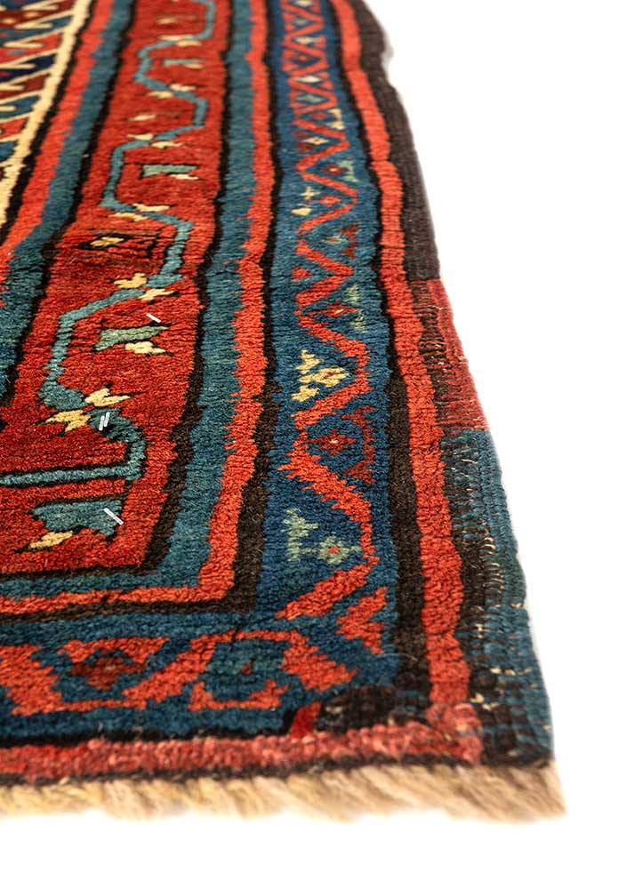 kiaan red and orange wool hand knotted Rug - Corner kiaan red and orange wool hand knotted Rug - Corner