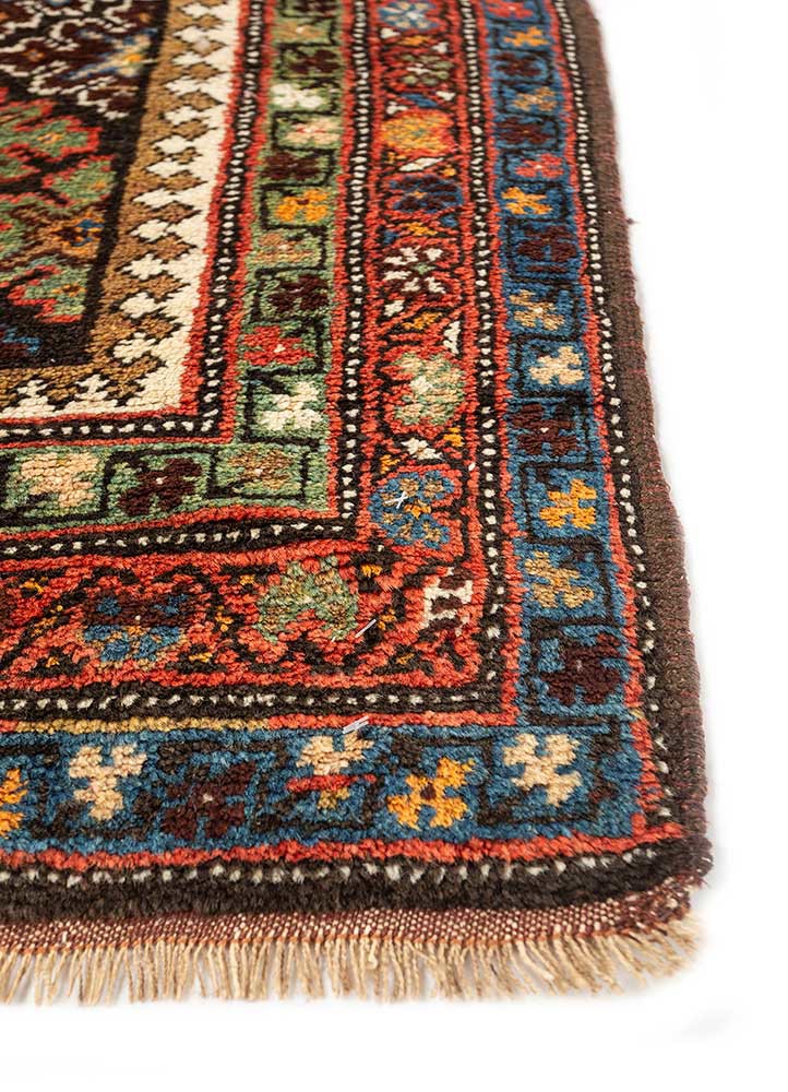 aalam grey and black wool hand knotted Rug - Corner aalam grey and black wool hand knotted Rug - Corner