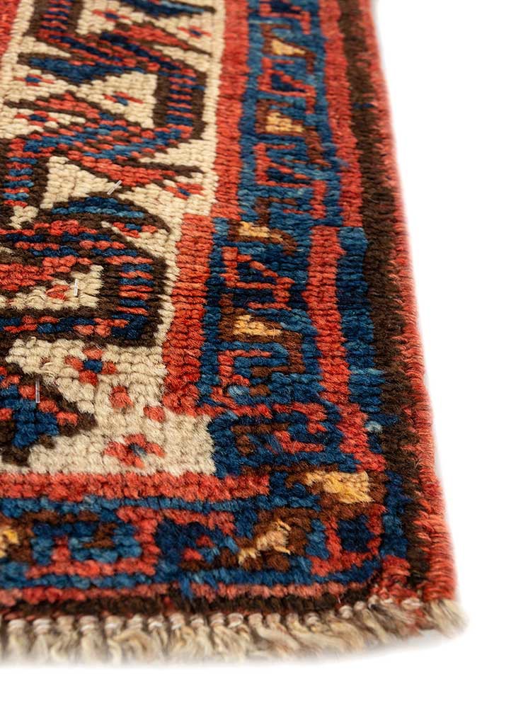 aalam blue wool hand knotted Rug - Corner aalam blue wool hand knotted Rug - Corner