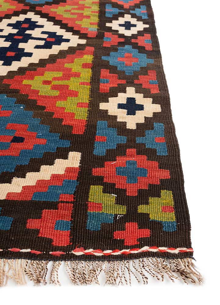 nayaab green wool flat weaves Rug - Corner nayaab green wool flat weaves Rug - Corner