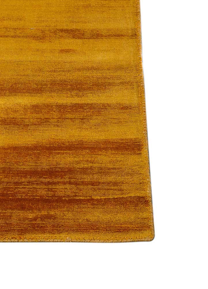 basis gold viscose hand loom Rug - Corner