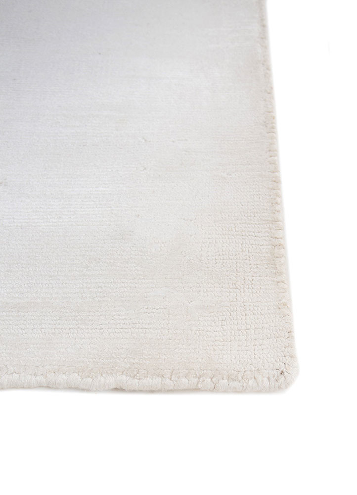 basis ivory viscose hand loom Rug - Corner