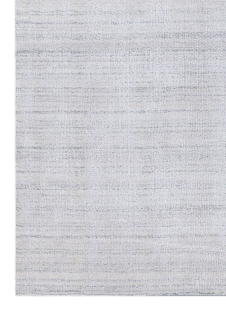 basis grey and black wool and viscose hand loom Rug - Corner