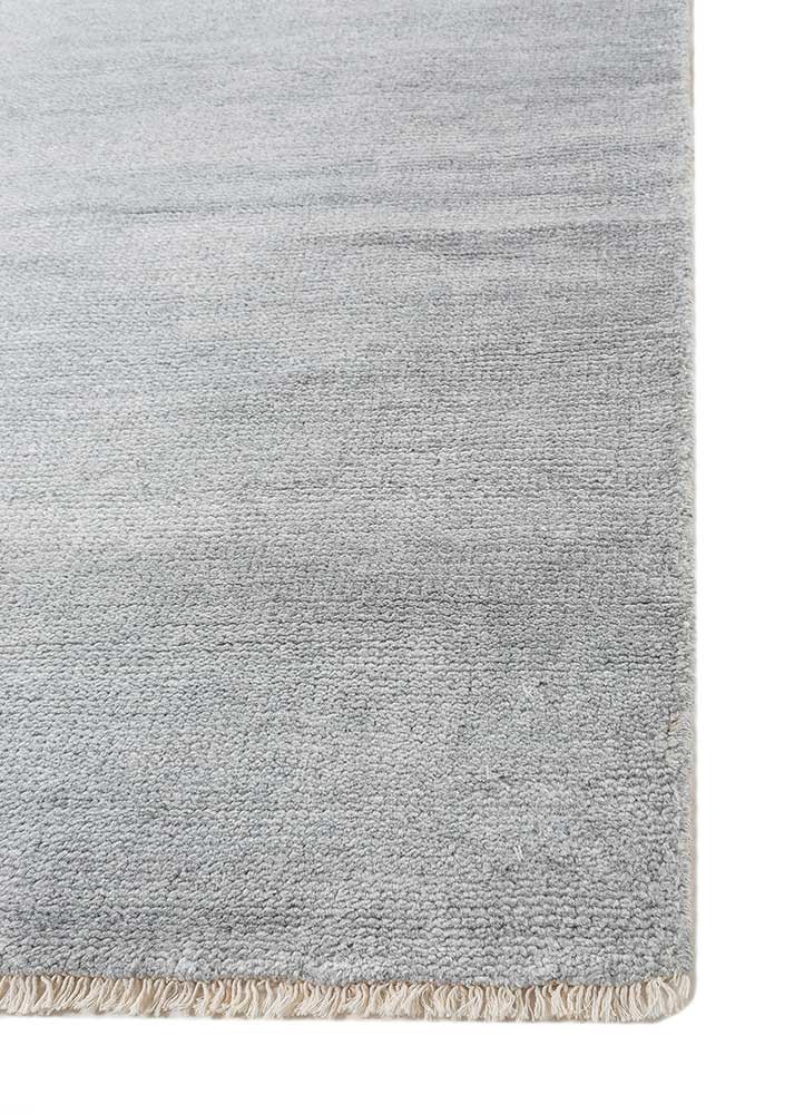 hula grey and black wool hand knotted Rug - Corner