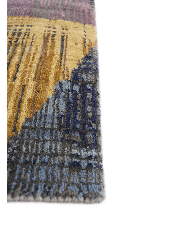 unstring by kavi multi wool and bamboo silk hand knotted Rug - Corner unstring by kavi multi wool and bamboo silk hand knotted Rug - Corner