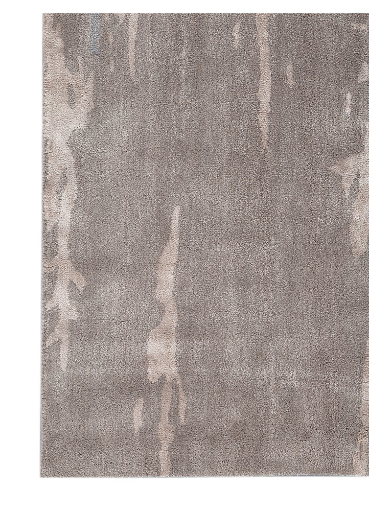 genesis grey and black wool and viscose hand tufted Rug - Corner