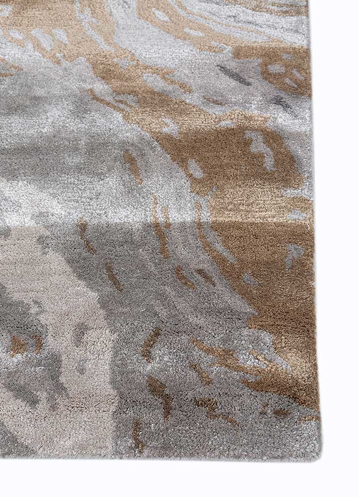 genesis grey and black wool and viscose hand tufted Rug - Corner