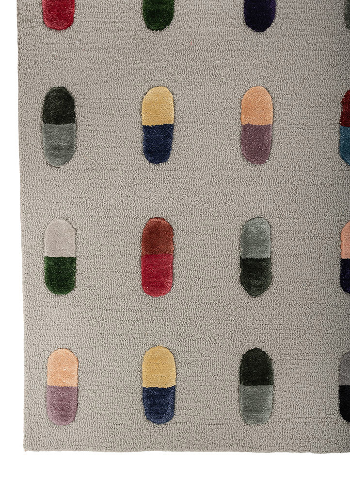 placebo blue wool and viscose hand tufted Rug - Corner placebo blue wool and viscose hand tufted Rug - Corner