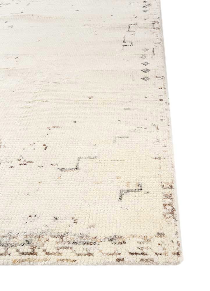 manifest ivory wool hand knotted Rug - Corner manifest ivory wool hand knotted Rug - Corner