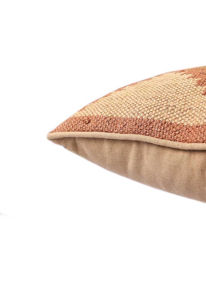 cushion beige and brown jute and hemp cushion cover Home Textile - Corner cushion beige and brown jute and hemp cushion cover Home Textile - Corner