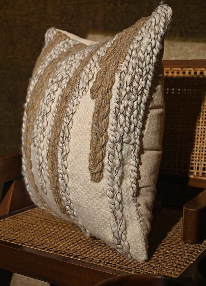cushion ivory wool cushion cover Home Textile - Corner
