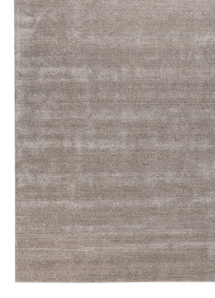 basis grey and black wool and viscose hand loom Rug - Corner basis grey and black wool and viscose hand loom Rug - Corner