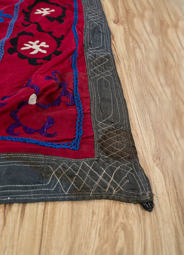 jean red and orange cotton hand loom Home Textile - Corner