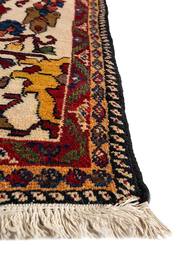aalam blue wool hand knotted Rug - Corner aalam blue wool hand knotted Rug - Corner