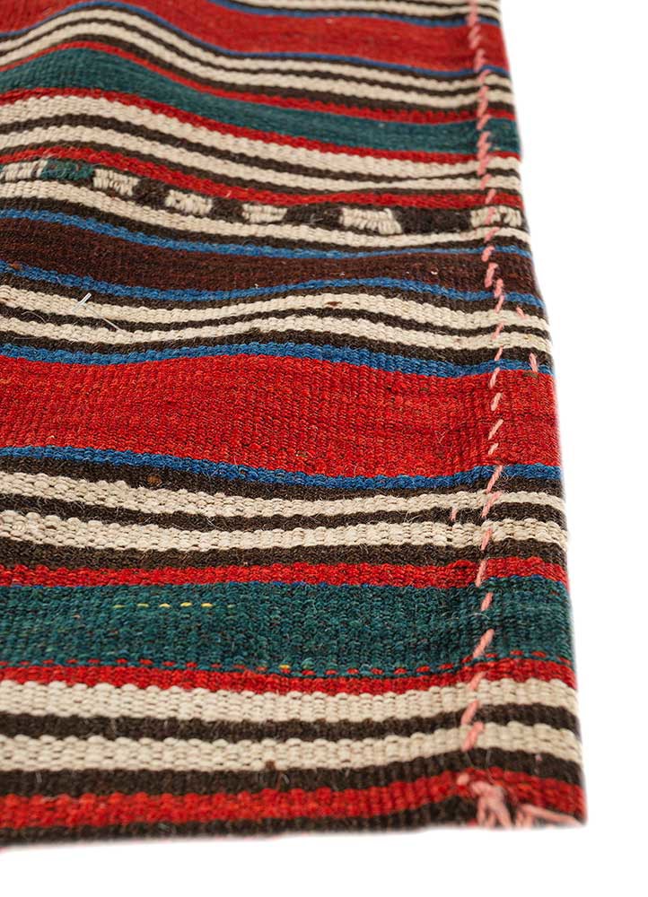 nayaab red and orange wool flat weaves Rug - Corner nayaab red and orange wool flat weaves Rug - Corner