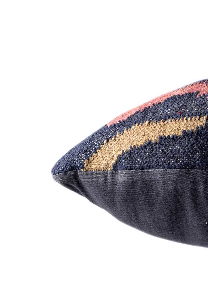 cushion blue wool and viscose cushion cover Home Textile - Corner cushion blue wool and viscose cushion cover Home Textile - Corner
