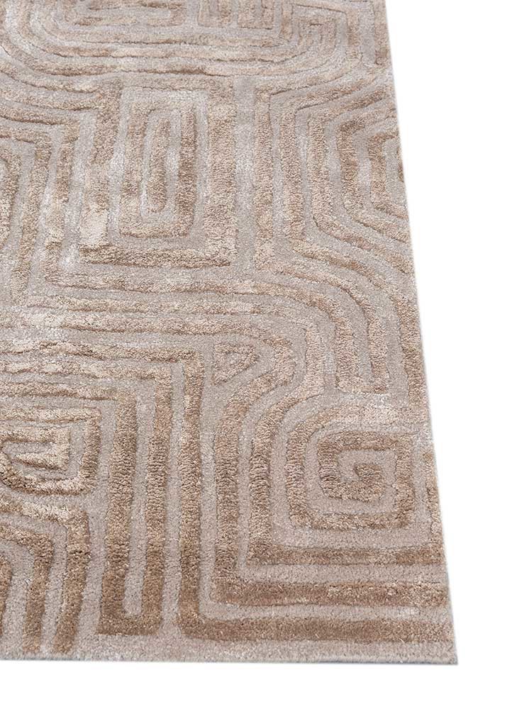 cera ivory wool and viscose hand tufted Rug - Corner cera ivory wool and viscose hand tufted Rug - Corner