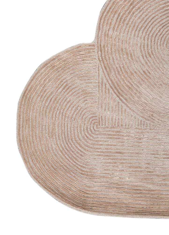 chaos theory by kavi ivory wool and viscose hand tufted Rug - Corner