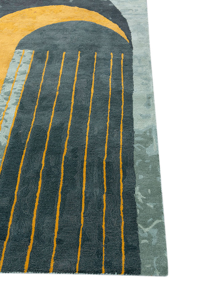 come around ivory wool hand tufted Rug - Corner come around ivory wool hand tufted Rug - Corner