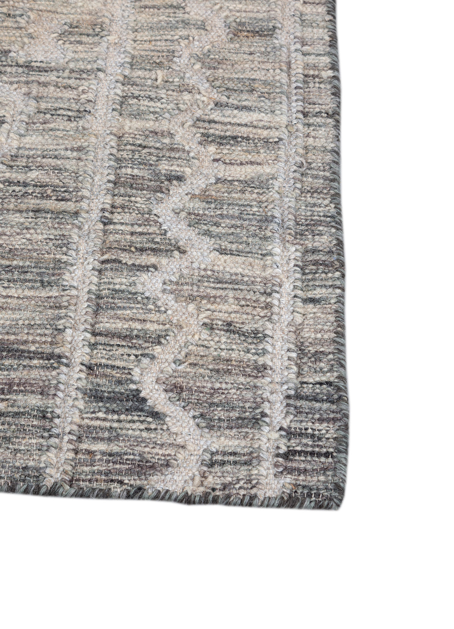 Bedouin Blue Flat Weaves Wool & Viscose Rugs-Adwv-13050-Jaipur Rugs ES