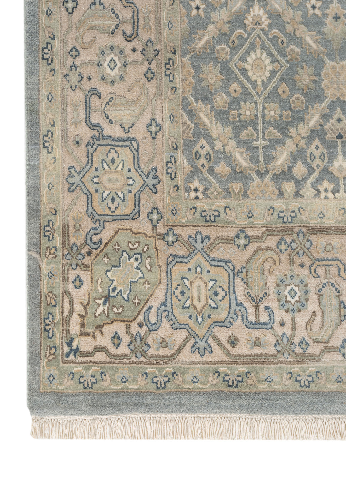 Aurora Color Rug Aurora Blue Hand Knotted Wool & Silk Rugs-Akws-13033-Jaipur Rugs AE