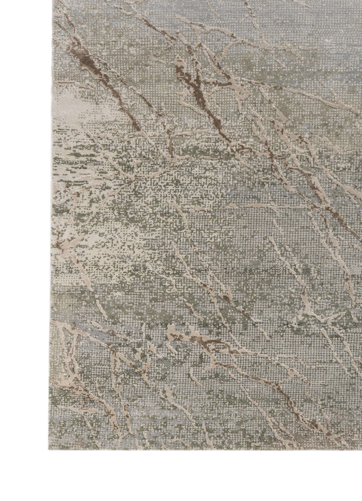 Urban Pause By Kavi Ivory Hand Knotted Wool & Bamboo Silk Rugs