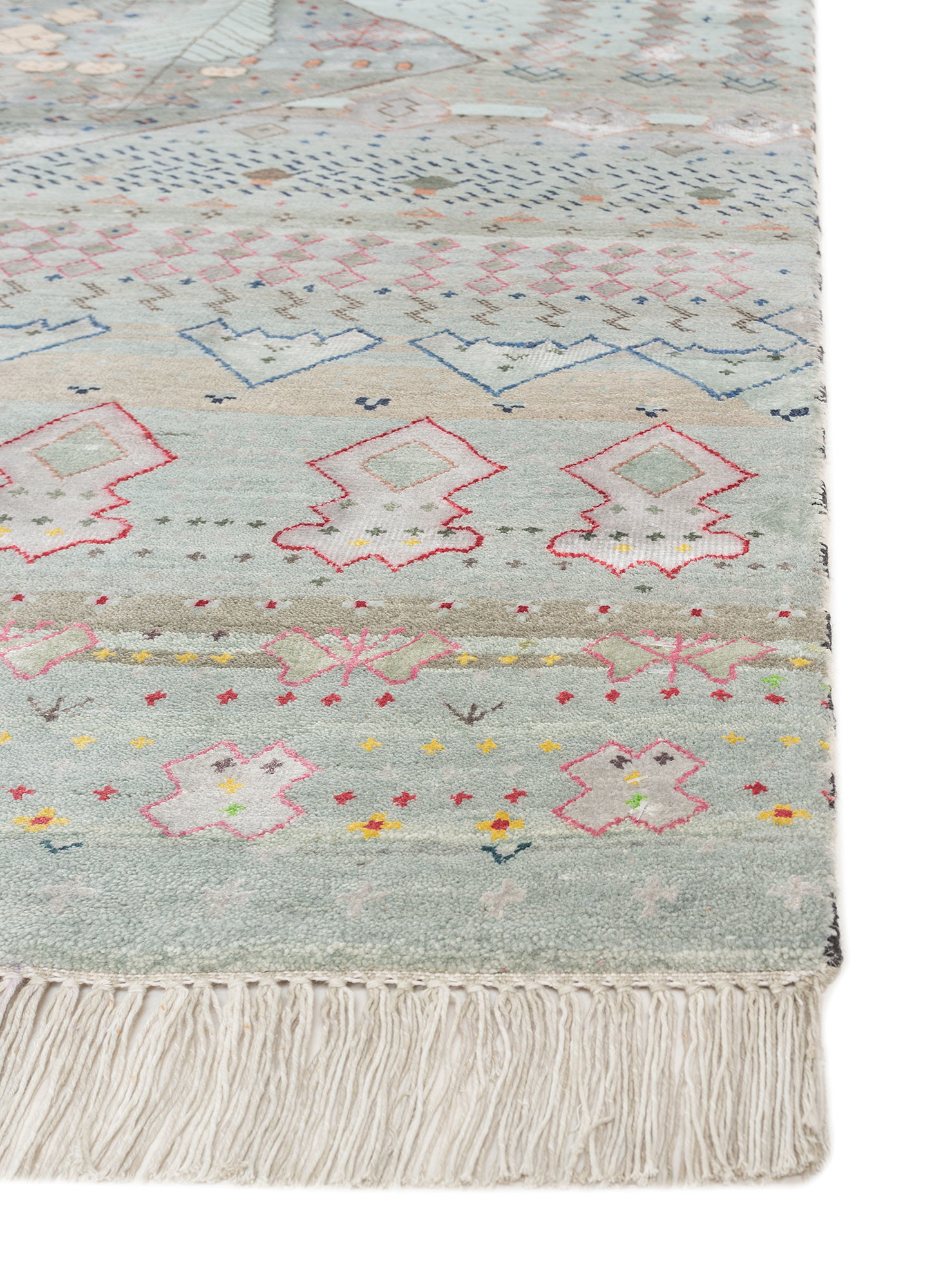 Freedom Manchaha Blue Hand Knotted Wool & Bamboo Silk Rugs-Les-8360 ...