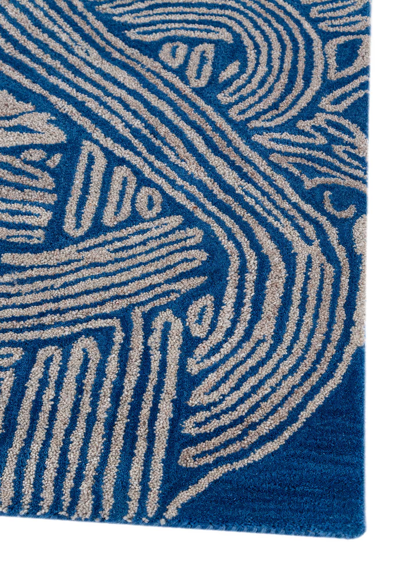Pathways Blue Hand Tufted Wool and Viscose Rugs Tra14779 Jaipur Rugs Singapore