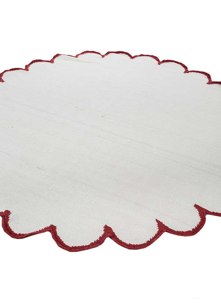 alhambra ivory wool flat weaves Rug - FoldShot