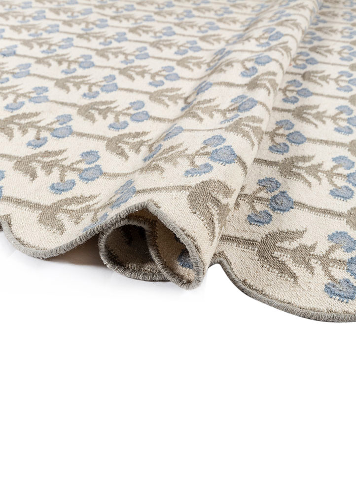 alhambra ivory wool flat weaves Rug - FoldShot