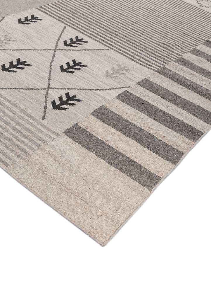 bedouin blue wool and viscose flat weaves Rug - FoldShot