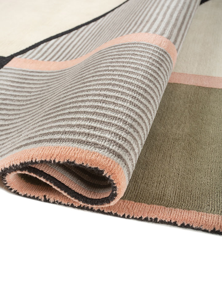 box ivory wool hand knotted Rug - FoldShot box ivory wool hand knotted Rug - FoldShot