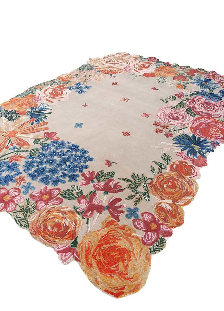 hacienda ivory wool and bamboo silk hand knotted Rug - FoldShot hacienda ivory wool and bamboo silk hand knotted Rug - FoldShot