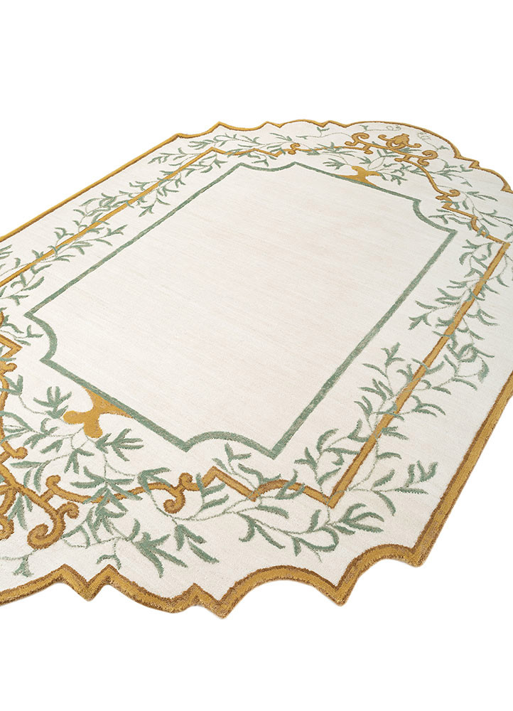 jardins du monde beige and brown wool hand knotted Rug - FoldShot jardins du monde beige and brown wool hand knotted Rug - FoldShot