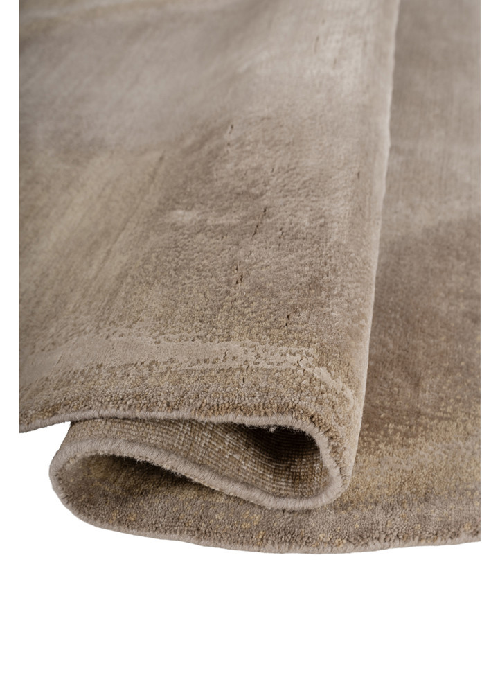 aprezo beige and brown wool and bamboo silk hand knotted Rug - FoldShot aprezo beige and brown wool and bamboo silk hand knotted Rug - FoldShot