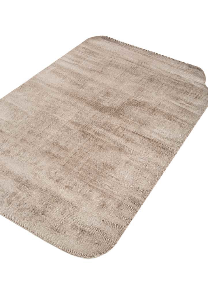 forme beige and brown viscose hand loom Rug - FoldShot