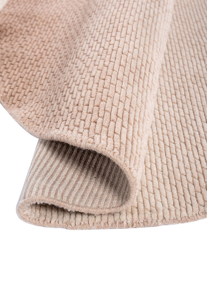 jean red and orange wool hand loom Rug - FoldShot