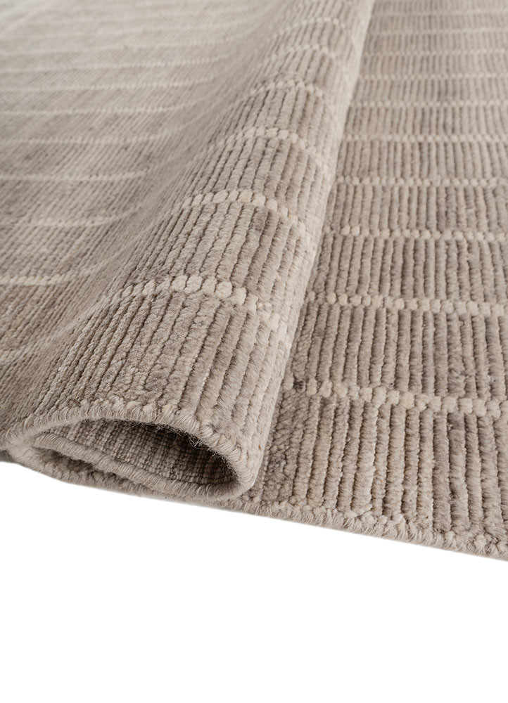 saga blue wool hand loom Rug - FoldShot