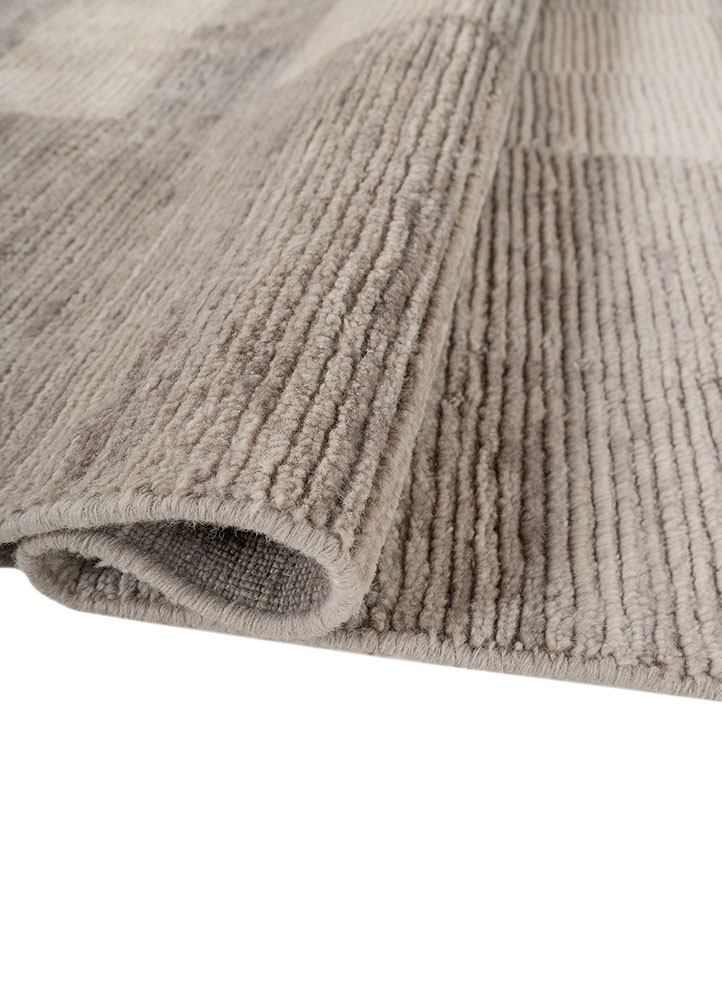 contour blue wool hand loom Rug - FoldShot