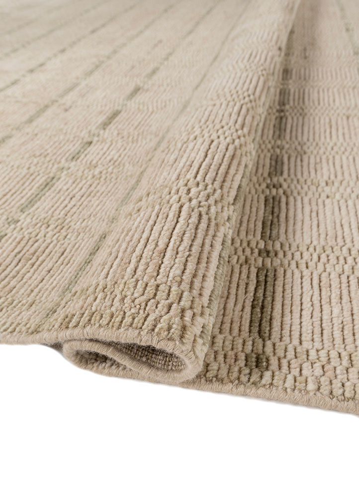 contour gold wool hand loom Rug - FoldShot
