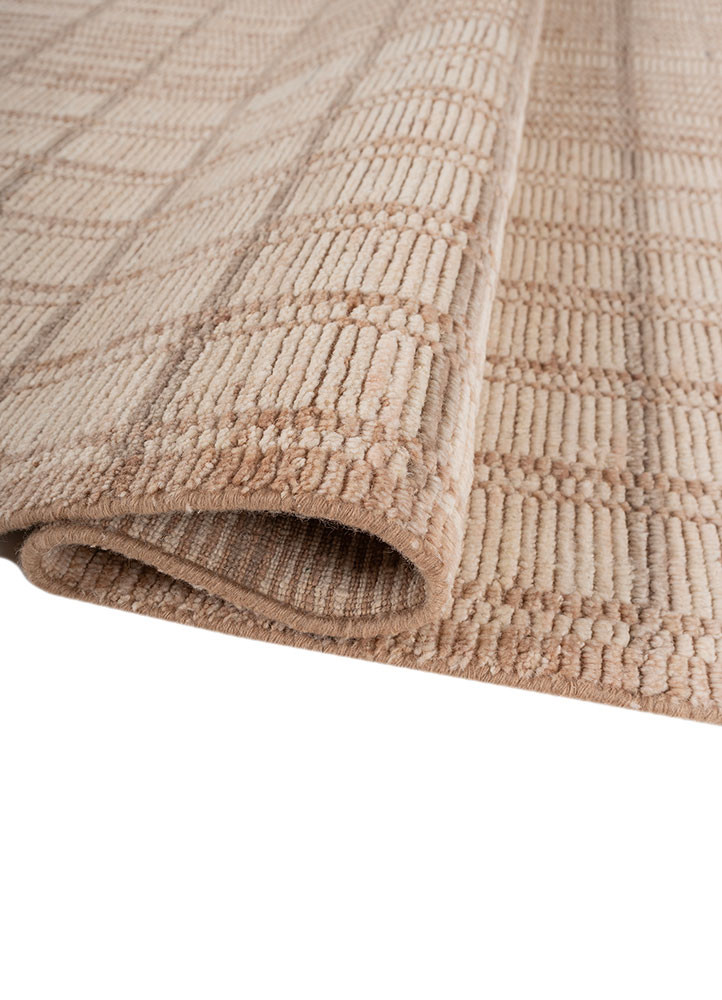 contour red and orange wool hand loom Rug - FoldShot