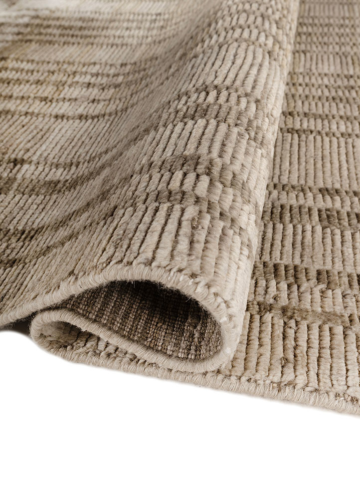 contour gold wool hand loom Rug - FoldShot