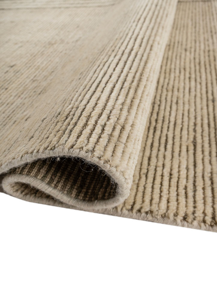 contour gold wool hand loom Rug - FoldShot