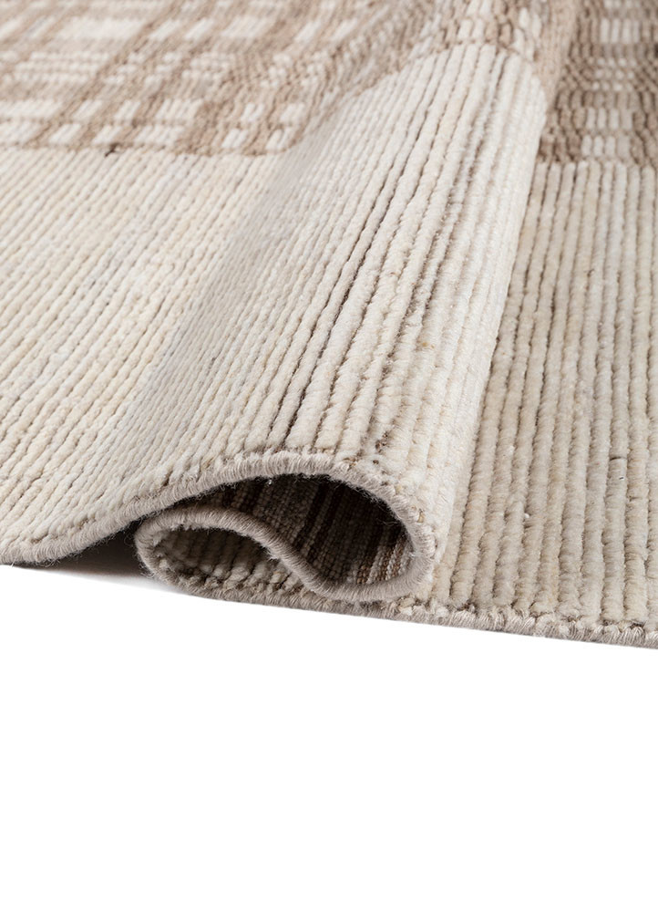 contour ivory wool hand loom Rug - FoldShot