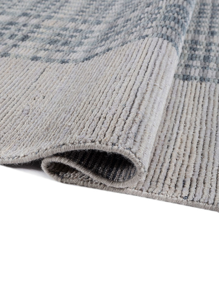 contour blue wool hand loom Rug - FoldShot contour blue wool hand loom Rug - FoldShot