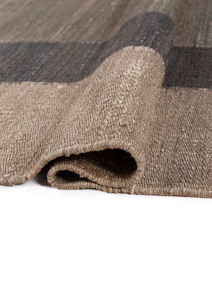 daaira grey and black jute and hemp flat weaves Rug - FoldShot