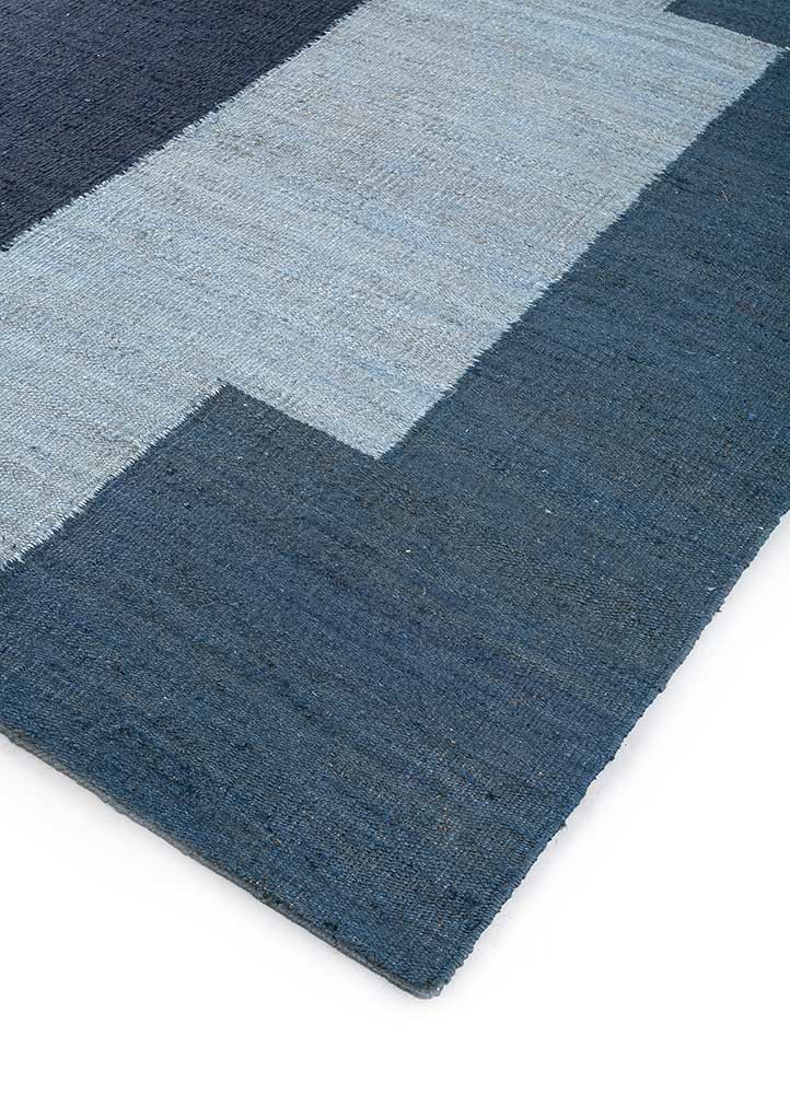 daaira blue jute and hemp flat weaves Rug - FoldShot daaira blue jute and hemp flat weaves Rug - FoldShot