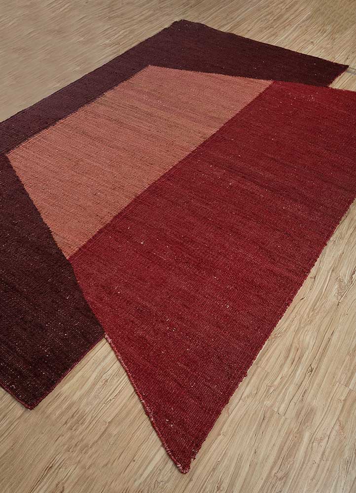 daaira red and orange jute and hemp flat weaves Rug - FoldShot daaira red and orange jute and hemp flat weaves Rug - FoldShot