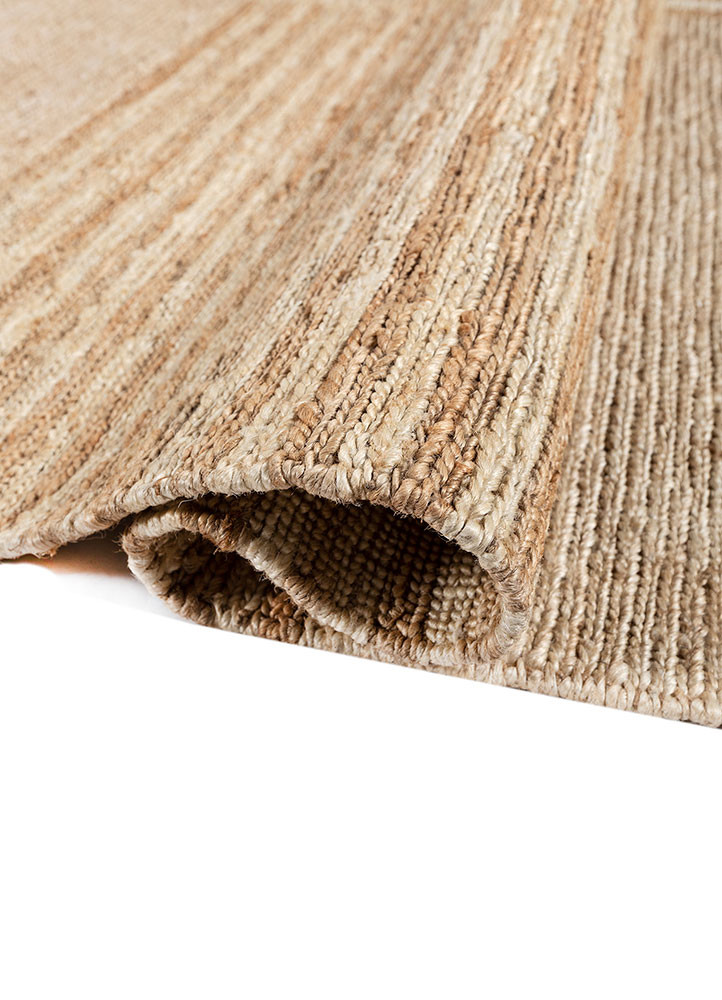 daaira beige and brown jute and hemp hand knotted Rug - FoldShot